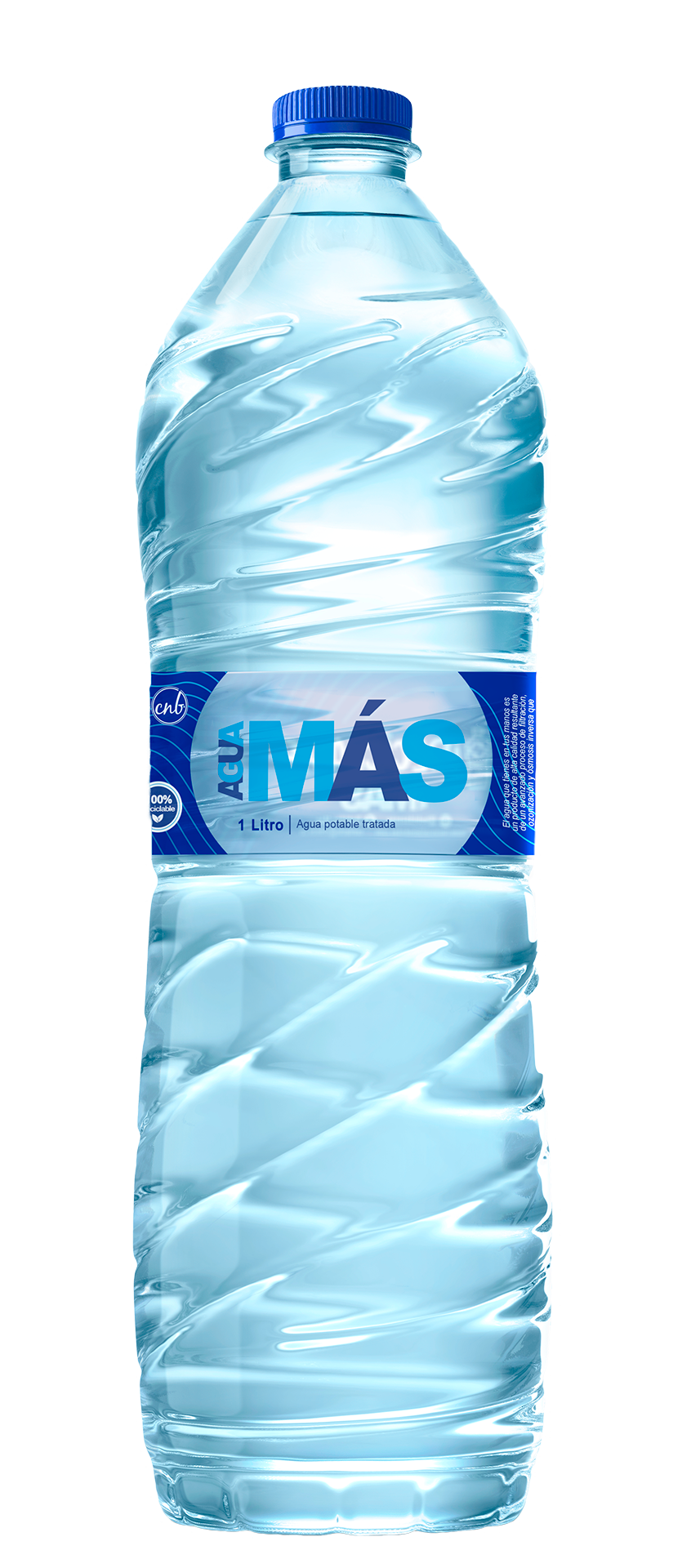 agua mas 1 litro bottle