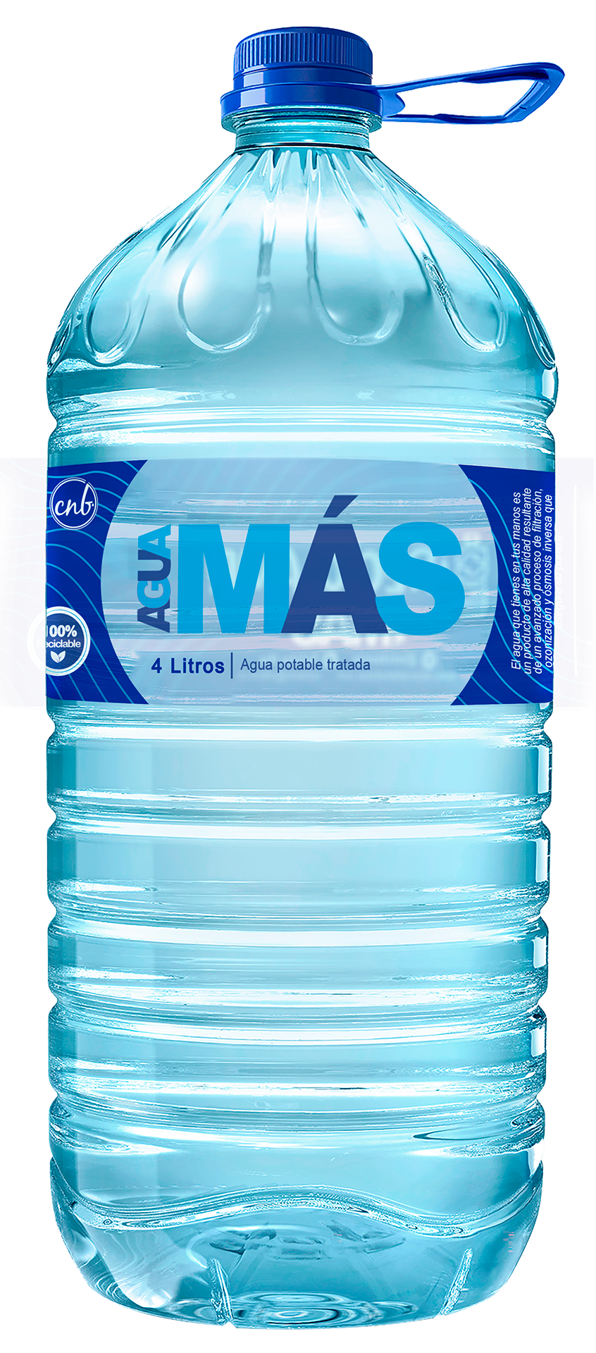 agua mas 4 litros bottle
