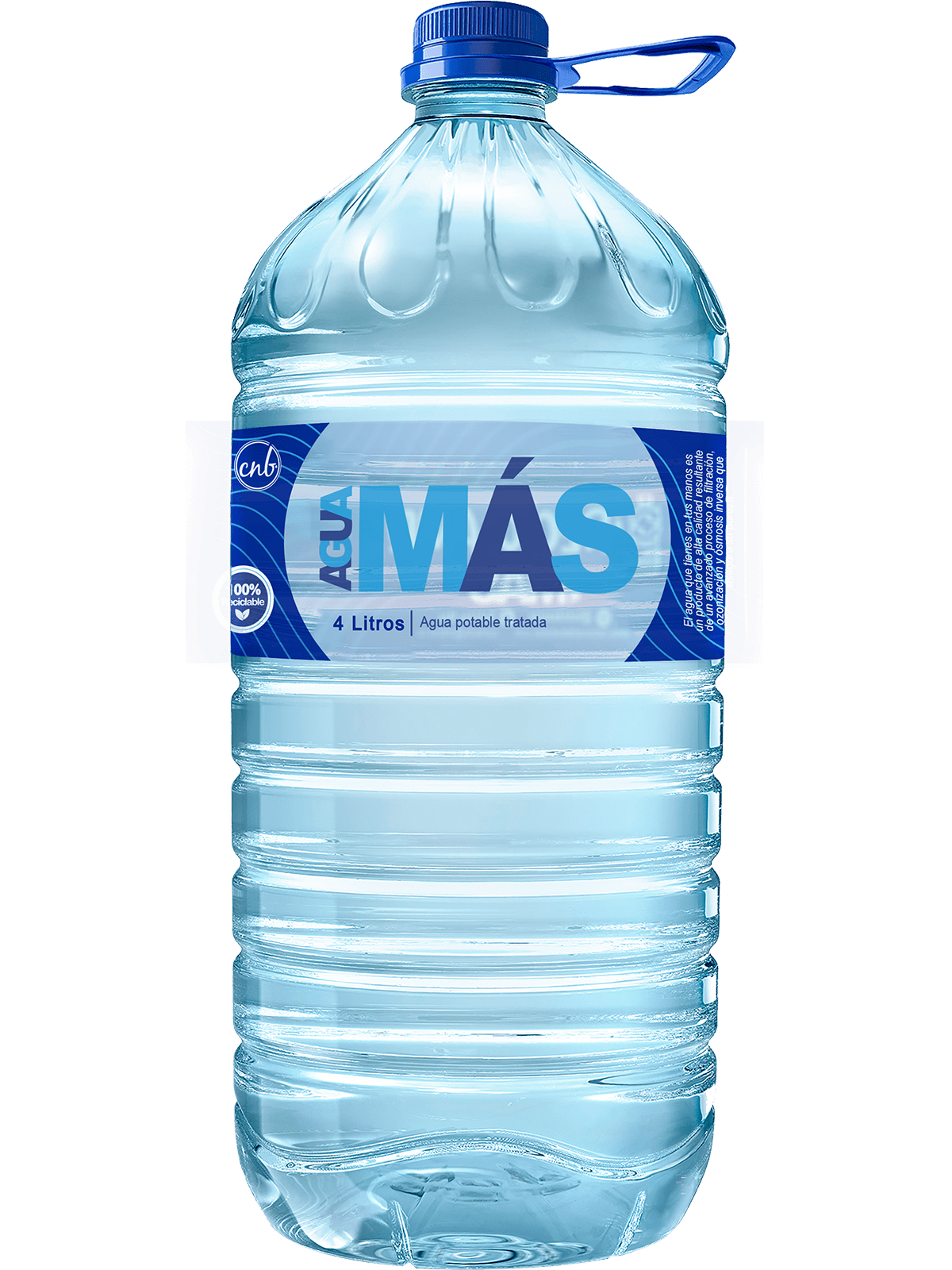 agua mas 4 litro bottle
